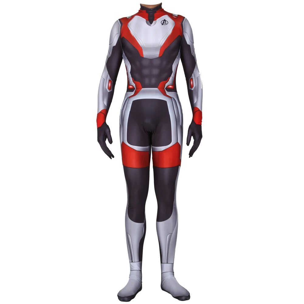 Мстители эндшпиль Quantum области Косплей-костюм супергерой Капитан Америка Марвел Капитан Зентаи Боди Комбинезоны