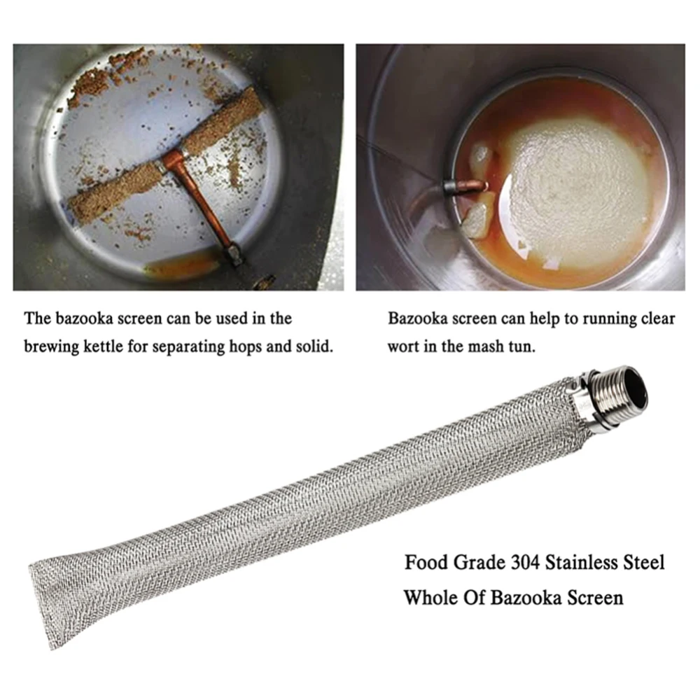 12 дюймов Нержавеющая сталь фильтр bazooka 1/2 ''npt для сосуд для домашнего варения пива или бродильный/сетчатый фильтр для домашнего пивоварения