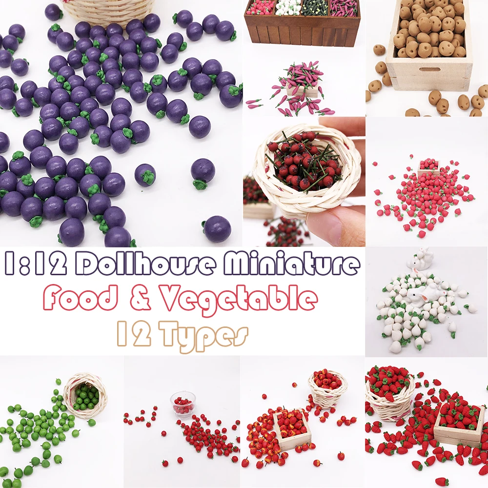 

10Pcs Resin Artificial Fake Miniature Vegetable Fruit Play DollHouse Toy Decorative Craft Kawaii DIY Cucumber Accessories