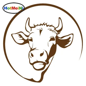 

HotMeiNi Car Styling Jersey Cow Head Animal Vinyl Decal Car Sticker Laptop Bumper Window Waterproof 13*13 cm