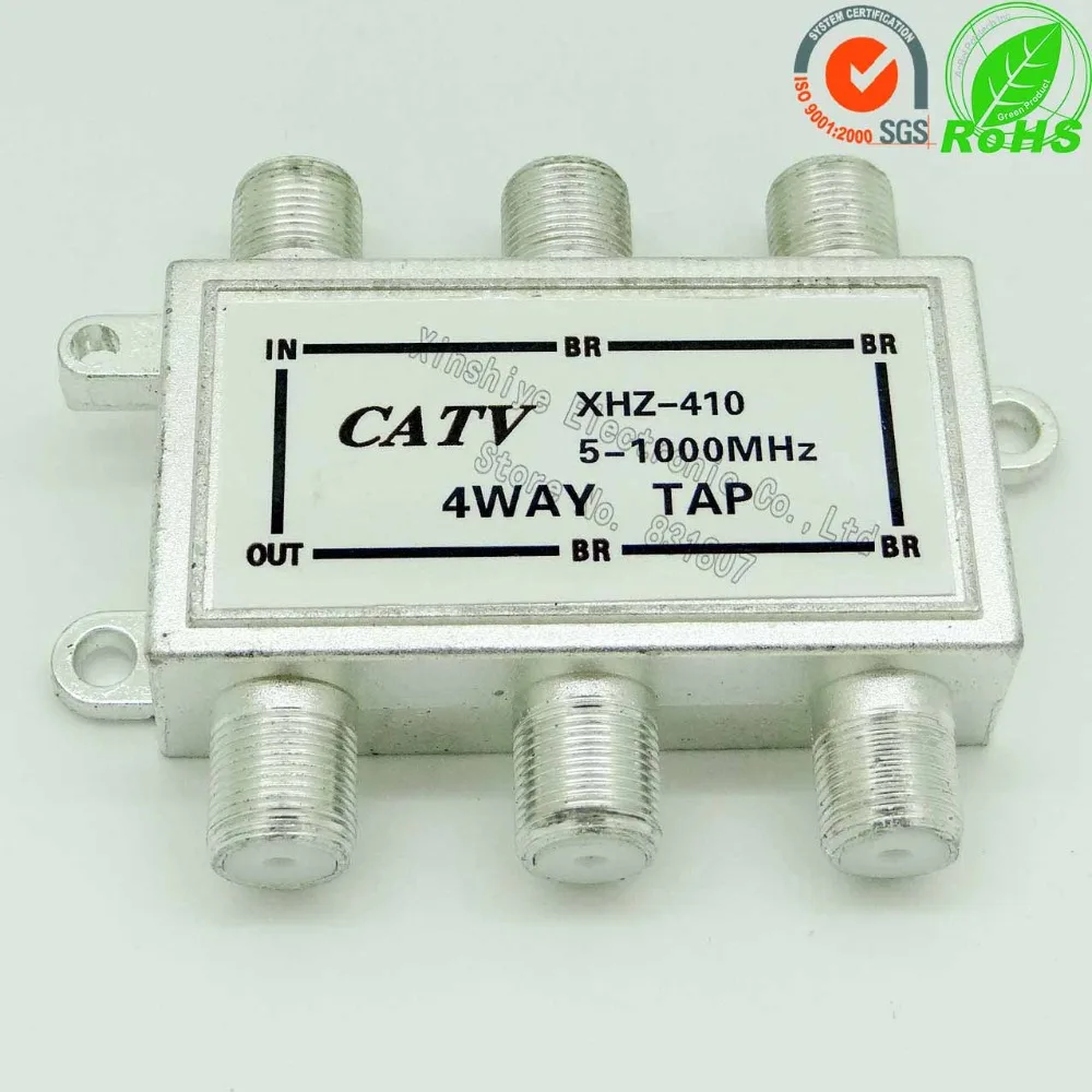 410 4 Way Tap Indoor Shielded Tap Off 10dB 5 1GHz 2/4Tap F Plug Cable