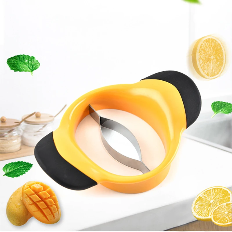 Creative Stainless Steel Mango Cutter Splitter Fruit Kitchen Gadget Accessories Peach Slicer Peeler Tool Peeling Quick | Дом и сад