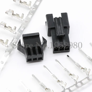 

100Set 3 Pin JST Connector 2.54mm Aeromodelling Electric Toy SM Connector Plug ( Terminal + Male + Female )