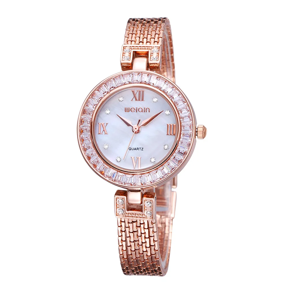 WEIQIN Luxury Brand Fashion Casual Watch Women Rhinestone Watches Dress