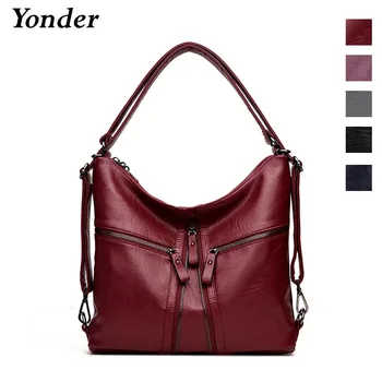 

Fashion wine women leather handbags women's shoulder bag female large black leather hobo bags big casual tote hand bags china