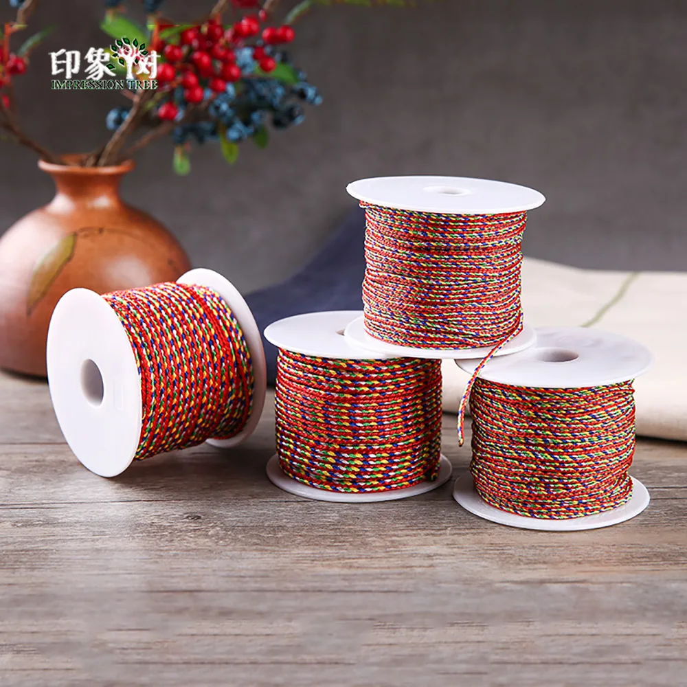 

46-23M/Roll 1.5/3MM Colorful Rope Nylon Cords Thread Chinese Knot Macrame Cord DIY Bracelet Jewelry Making Materials 40032