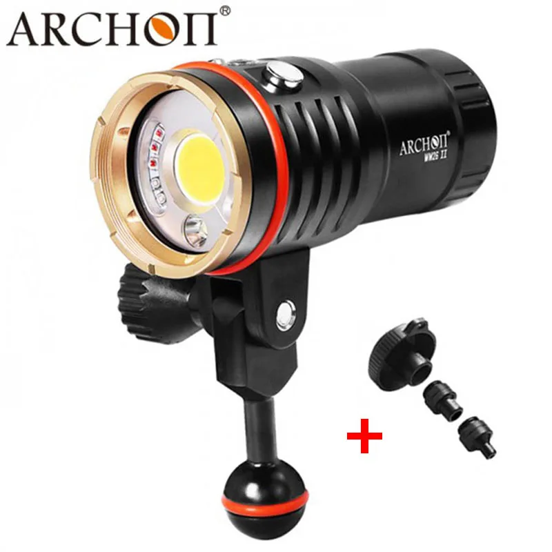 

ARCHON DM20 WM26 DM20-II WM26-II LED UV Flashlight Diving Light Underwater lantern Video Lights Waterproof Torches 32650 Battery
