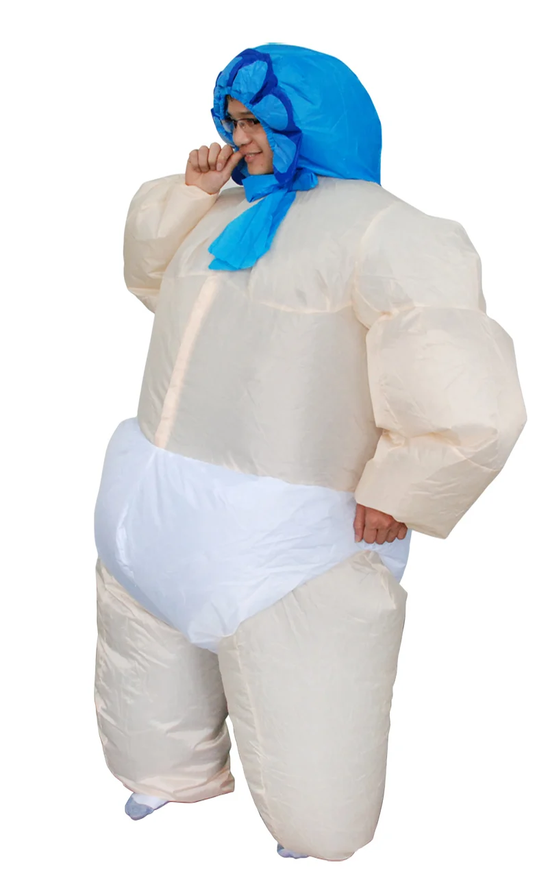 Hot 1.5 2m Cosplay Inflatable Adult Baby Costumes Polyester Halloween