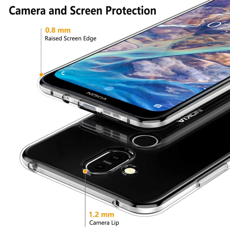Чехол для Nokia 8 1 чехол Мягкая силиконовая задняя крышка телефона Nokia8.1 Phoenix TA 1119 1128 6