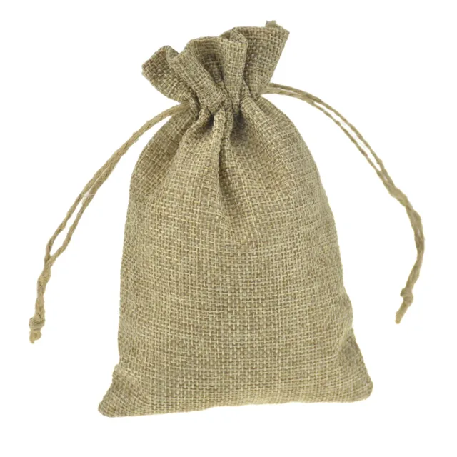 handmade hessian jute burlap drawstring packaging b