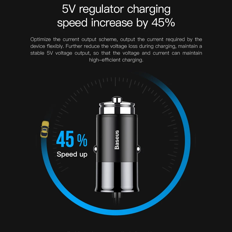 Автомобильное зарядное устройство Baseus 4 USB, 5 В, 5 А, быстрая зарядка для iPhone, iPad, samsung, Xiaomi, планшетов, gps, зарядное устройство, автомобильное зарядное устройство для телефона