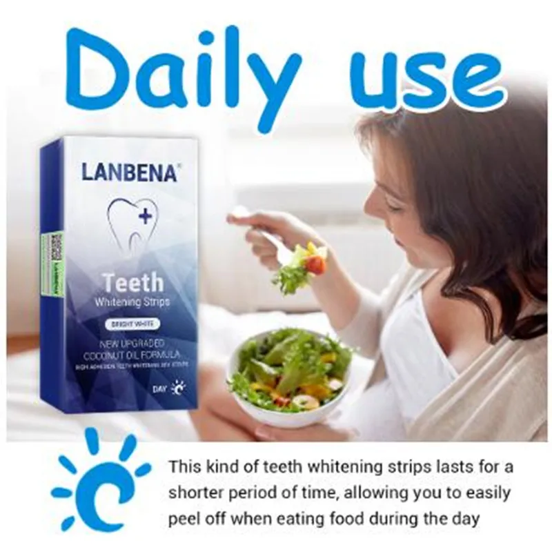 LANBENA отбеливание зубов полоски ежедневное использование гигиены полости рта