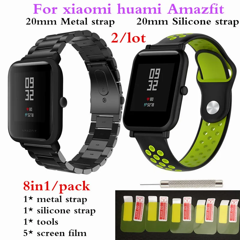 Ремешок Металлический Стальной для Huami Amazfit Bip Lite Samsung Galaxy watch браслет gear S2 S4 Garmin