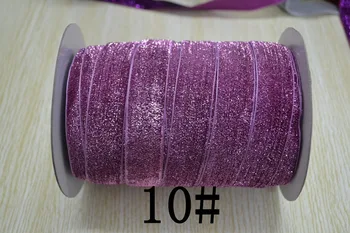 

new arrive-1''25mm) single face light purple Glitter Velvet Ribbon,50yard/roll.(no elastic)