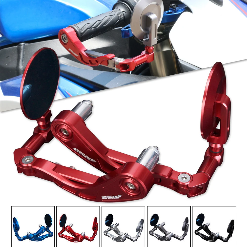 

NEVERLAND 7/8" 22mm CNC Bar End Brake Clutch Lever Protect Guard Rearview Side Mirror Handle Bar for Honda Yamaha Suzuki D25