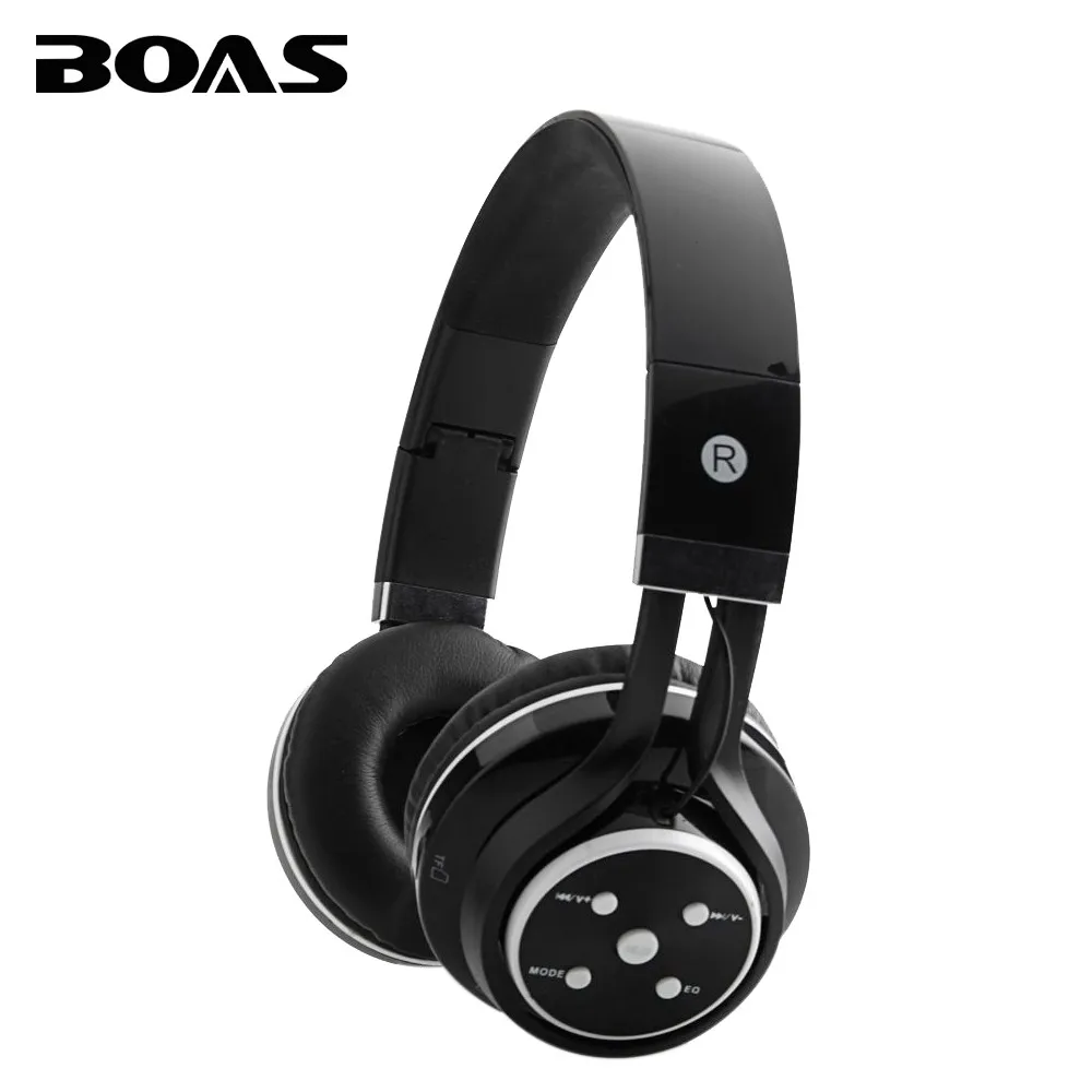 BOAS wireless bluetooth stereo headphones support TF card FM radio MP3 portable headsets microphone earphonea for