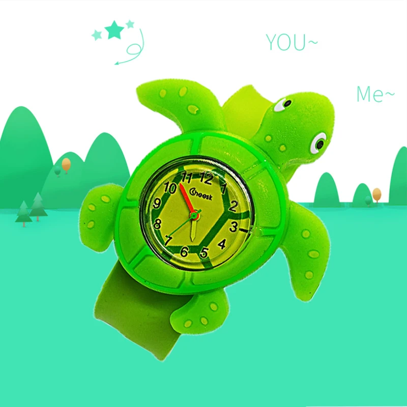 Детские часы с изображением черепахи тысячелетия для девочек и мальчиков, студенческие наручные часы, модные детские часы с божьей