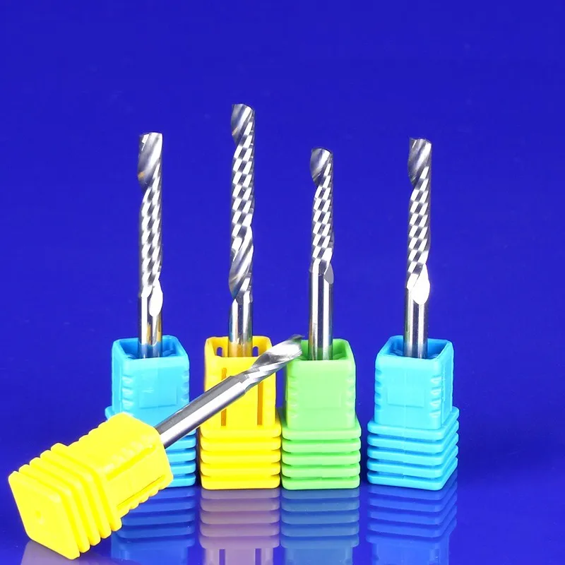 

1PC 4*4*28MM AAA level Single flute edge end mill 28MM CNC milling Router Bits cutter for Acrylic Engraving tools Spiral cutter