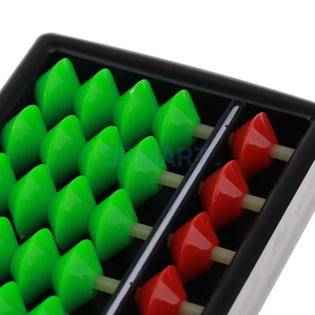 15 Rods Red & Green Beads Abacus Arithmetic Number Counting Tool Maths Learning Aid Toy