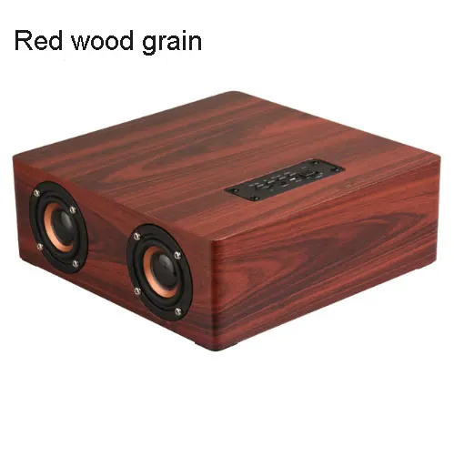 Q5 деревянные bluetooth колонки портативный четыре Рог Сабвуфер Hi-Fi подходит для ответа на звонки и прослушивания музыки аудио дерево приемник handfree вызова Беспроводной динамик - Цвет: Red wood grain