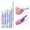 LILYCUTE Dual-ended Nail Cuticle Pusher Colorful Stainless Steel Chameleon Cuticle Dead Skin Remover UV Gel Nail Tools ► Photo 3/6