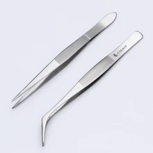 

1Pc Silver Curved Stainless Steel Tweezer Straight Nail Sticker Rhinestone Picker Manicure Nail Art Tool