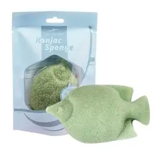 Спонж-Конняку натуральный милый тропический рыбьей формы лицевая губка для мытья лица Отшелушивающий глубокий коврик для чистки кистей Инструмент для макияжа красоты 7 цветов