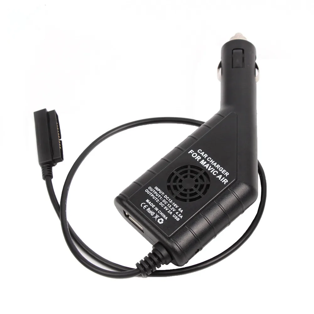 One for Two Battery Remote Control Charger 2 in 1 Car Charger with USB for DJI