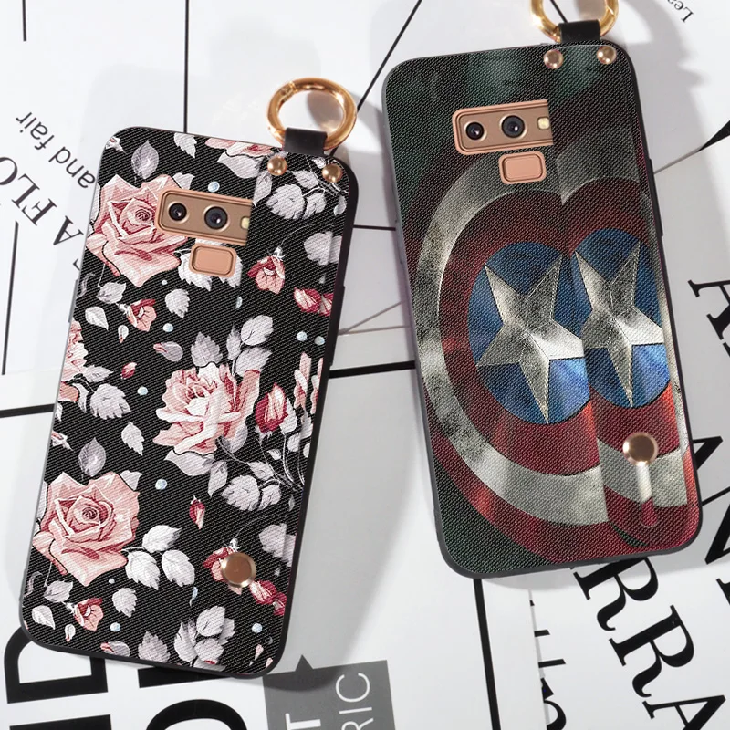 

Cool Captain Shield Case For Samsung Galaxy S6 S7 Edge Plus 3D Relief Floral Silicon Cover For Samsung Note 3 Neo 4 5 8 9