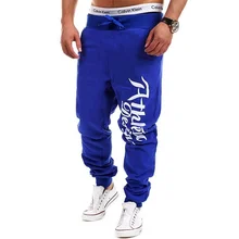 ZOGAA мужские повседневные спортивные брюки, мужские хлопковые джоггеры с буквенным принтом Harlan, мужские свободные спортивные штаны для бега, г., горячая Распродажа