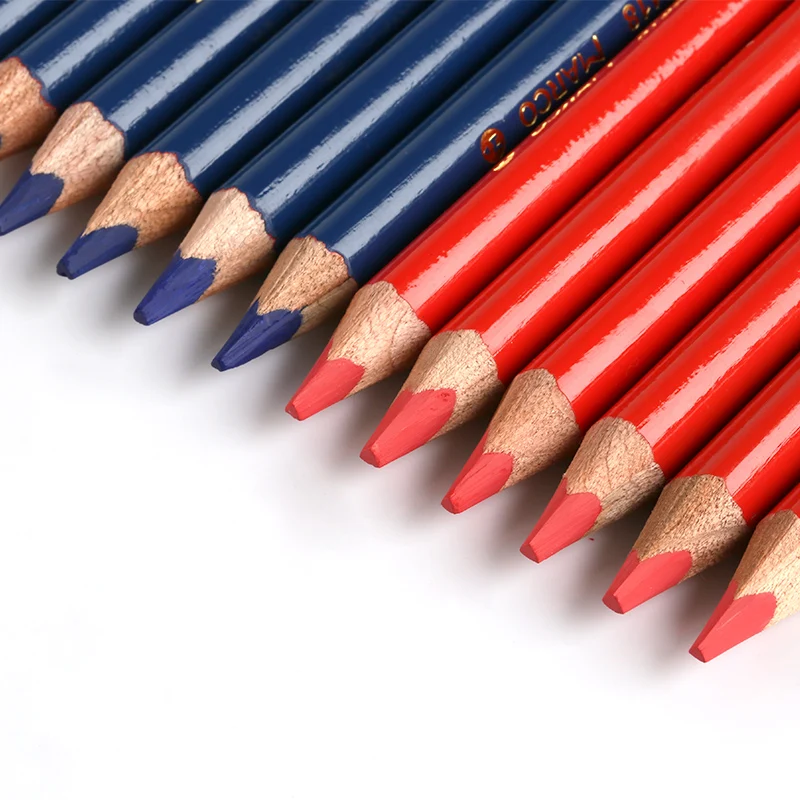 

MARCO Color Pencil Double-ended Lapis De Cor Red Blue Marker Pencil Professional Drawing Color Pencil School Office Marking Pen