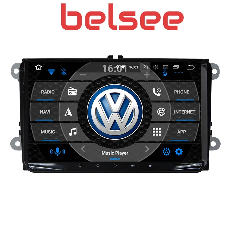 Belsee 9 &quotAndroid 8 0 4 Гб автомобильное радио для VW Volkswagen Jetta Passat b6 b7 Golf Skoda Seat стерео