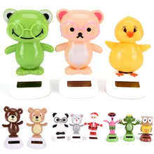 Мода на солнечных батареях креативные танцы животные качающиеся анимированные поплавок танцор автомобиль Декор