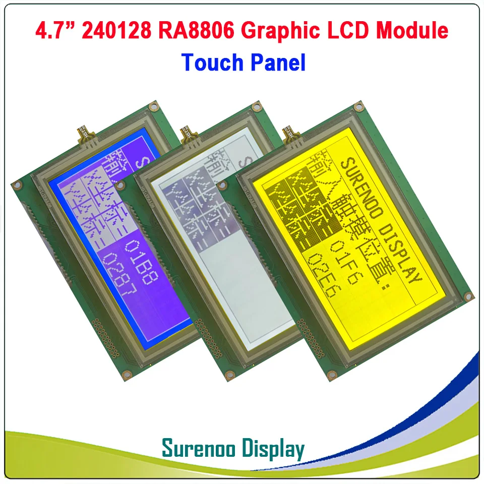С сенсорным Панель 240128 240*128 графическая матрица ЖК-дисплей модуль Экран дисплея строить-в RA8806 контроллер, 3,3 В-5 В