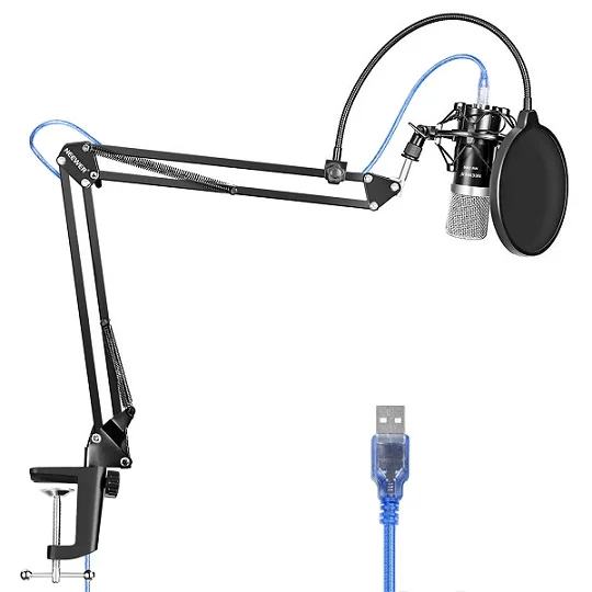 Neewer NW-7000 USB MIC for Windows and Mac(Black and Silver/Blue and Silver - Цвет: Black