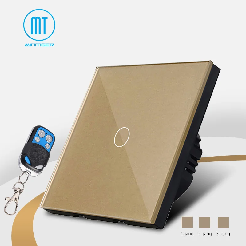 

EU Standard Remote Control light switch Crystal touch switch,Wireless Remote Control Light Switch