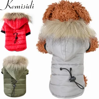 

XS-XL Pet Dog Coat Winter Warm Coat Jackets Small Dog Clothes For Chihuahua Soft Fur Hoodies Puppy Jacket French Bull Clothing