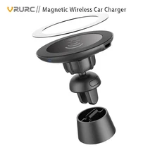 

Qi Standard 360 Rotary QC 3.0 Magnetic Wireless Car Charger 2 in 1 Car Dashboard Air Vent Phone Charger For iPhone X 8 Samsung