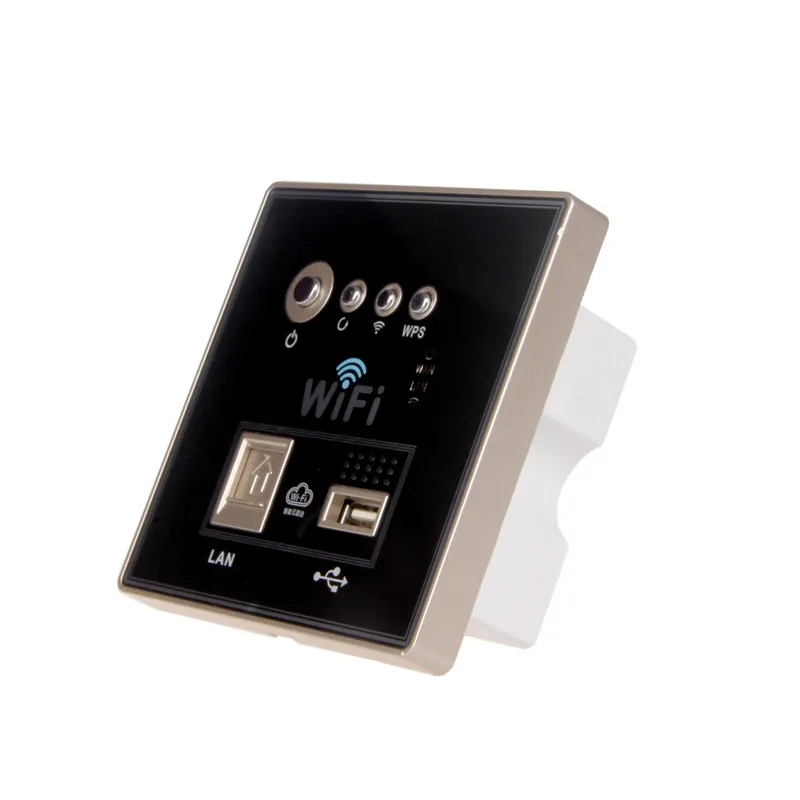 

Hotel Home Wall WiFi Socket AP Wall USB Charging 300M Wireless Router Relay Panel AC 110~250V