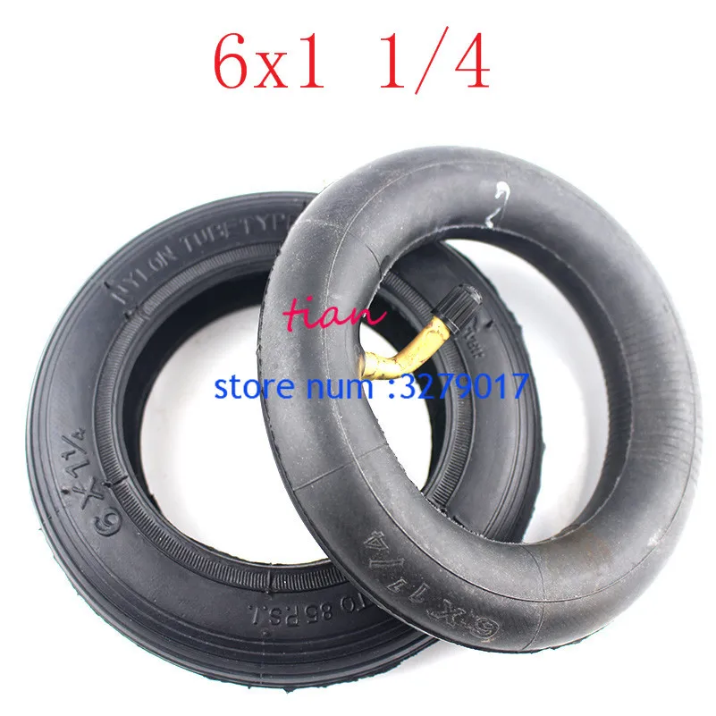 

6x1 1/4 tyre 6 Inch Pneumatic Tire Motorcycle 150MM Scooter Inflation Wheel With Hub With Inner Tube Electric Scooter tire