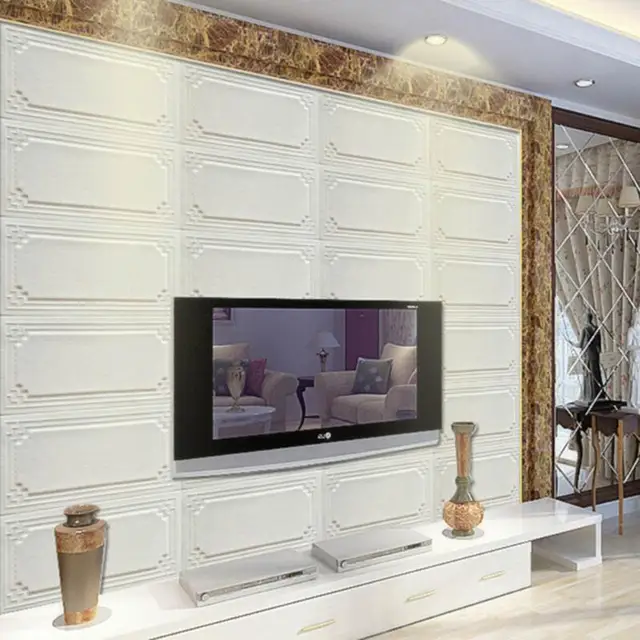 diy self adhesive pvc 3d wall stickers bedroom decor foam brick room