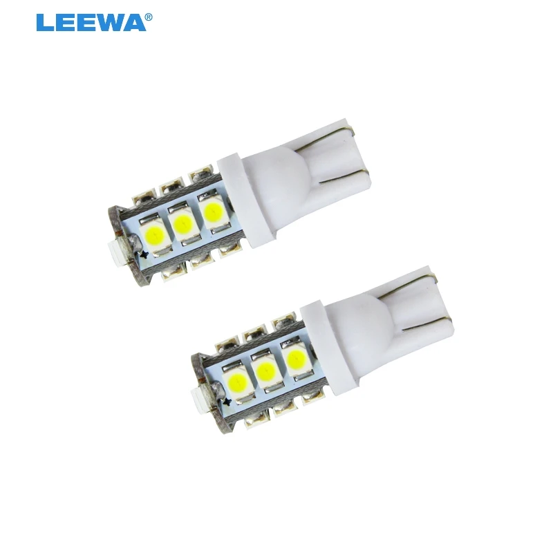

LEEWA 5PCS High Power White T10 W5W 194 168 1210 10 SMD 10 LED Wedge Car LED light Bulbs DC 12V #CA928