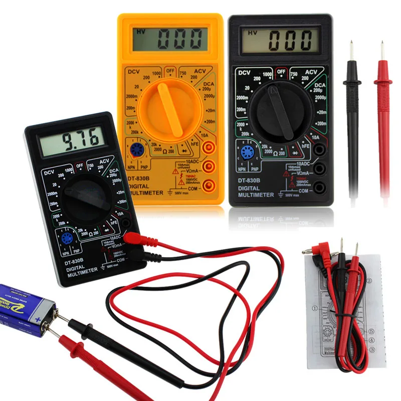 Jotta LCD Digital Multimeter DT-830B Electric Voltmeter Ammeter Ohm Tester AC/DC 750/1000V Amp Volt Ohm Tester Meter