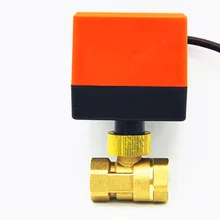 DC12V 24 V/AC220V 2 Way 3 провода моторизованный шаровой клапан, центрального кондиционирования воздуха вентиляторный доводчик с водяным охлаждением Солнечный Электрический водонагреватель клапан, J19082