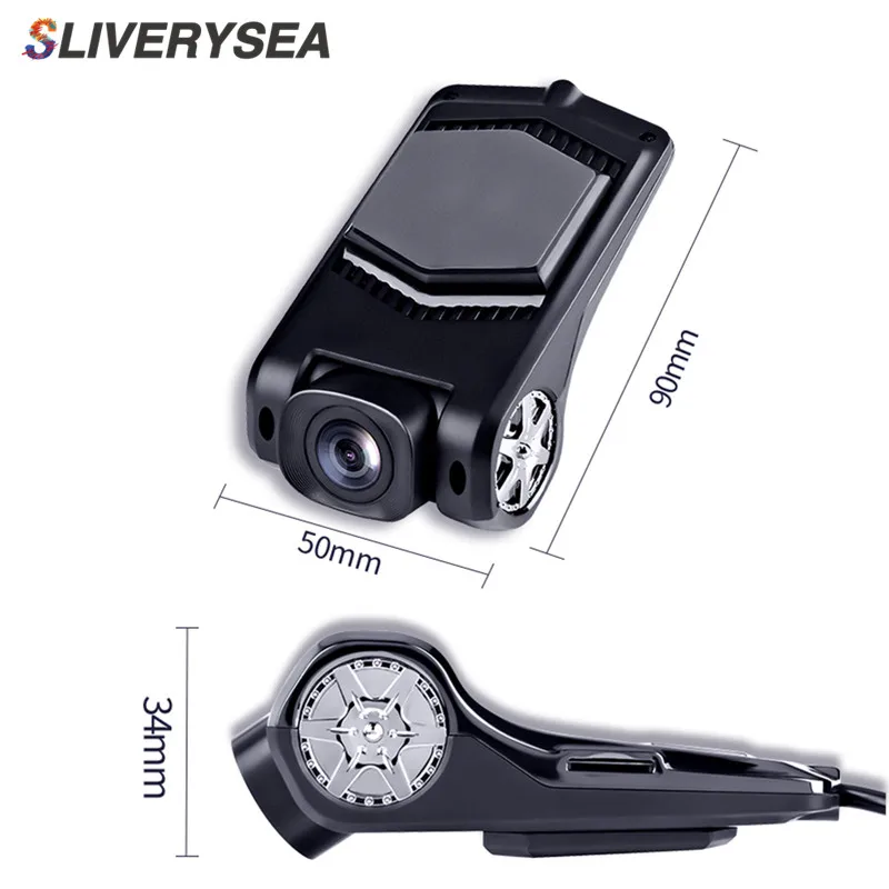 Видеорегистратор SLIVERYSEA ADAS FHD1080P USB DVR LDWS G Sensor PIP автомобильный видеомагнитофон для