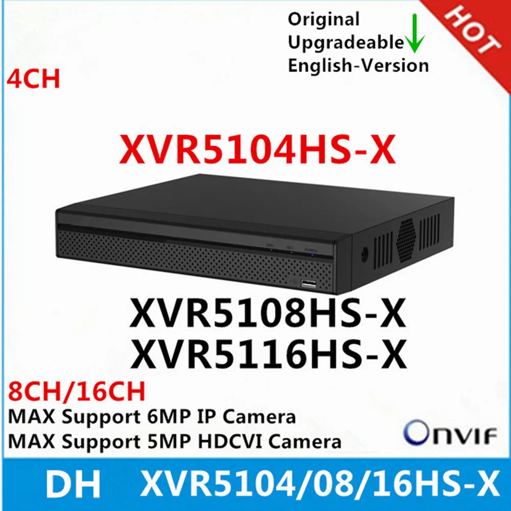 

original DH XVR5104HS-X 4CH & XVR5108HS-X 8CH &XVR5116HS-X 16CH max support 6MP ip camera & 5mp hdcvi camera