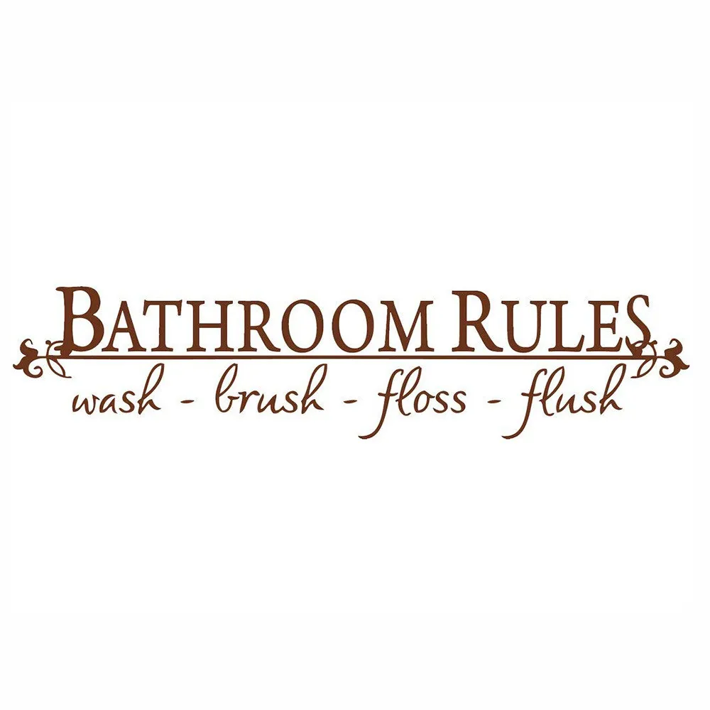 Home Decor Items Words Quote Wall Art Decal Sticker Bathroom Rules Wash Brush Floss Flush Restaurantecarlini Com Br