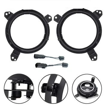 

FADUIES A Pair 7 inch Headlight Mounting Brackets All-Directional Adjustment Left & Right for 2018-2019 Jeep Wrangler JL