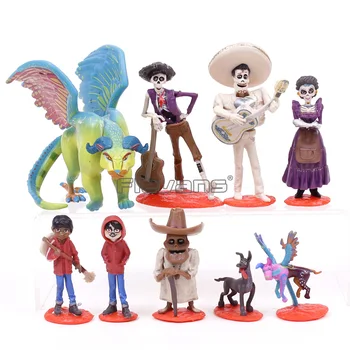 

Coco Movie PVC Figures Play Set Toy Cake Topper Miguel Riveras Pepita 9pcs/set