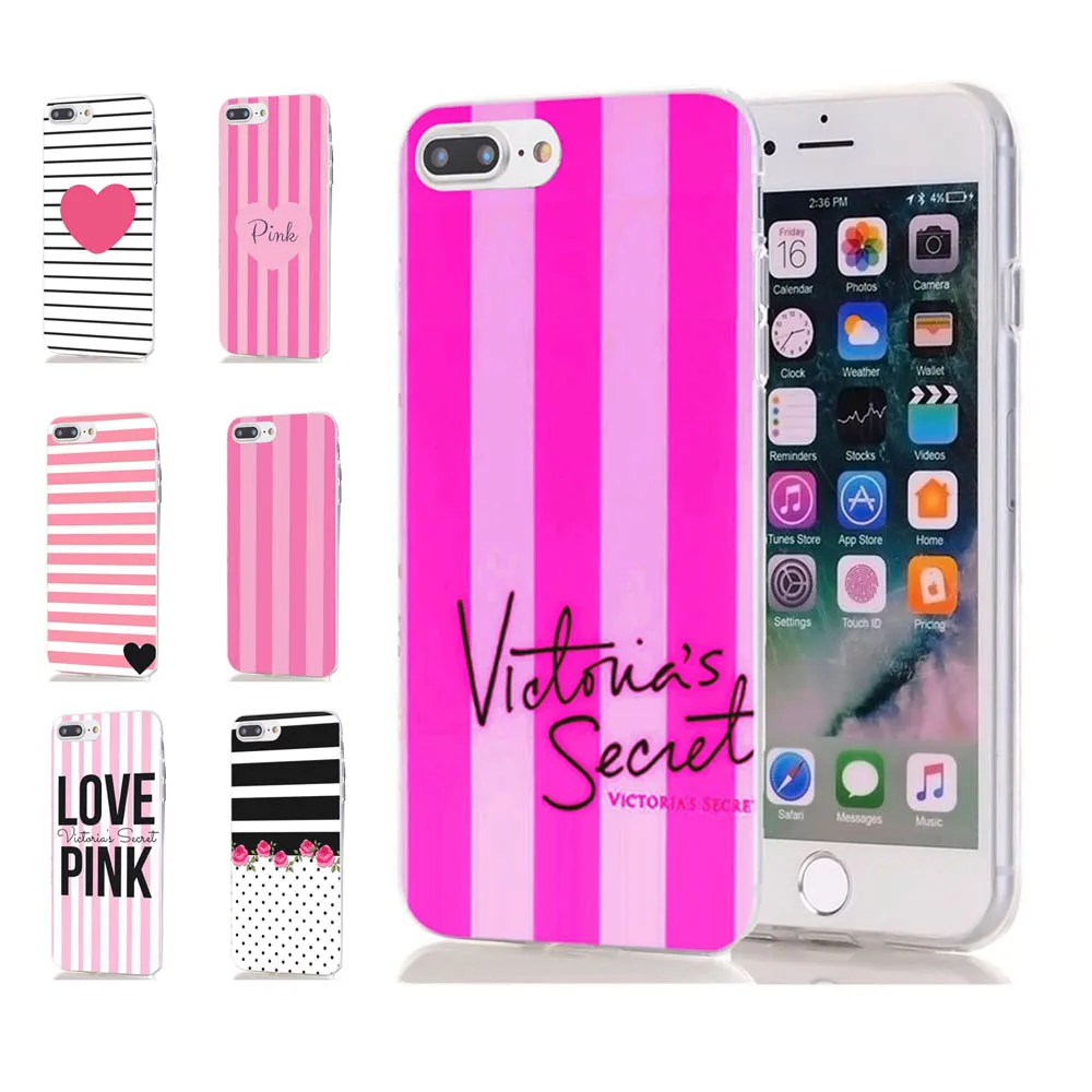 MLCRIYG Soft Phone Case For iPhone 6 6S Plus 7 7Plus 8Plus X TPU Colorful Flora Pink Love Heart Pattern Fundas C083 |